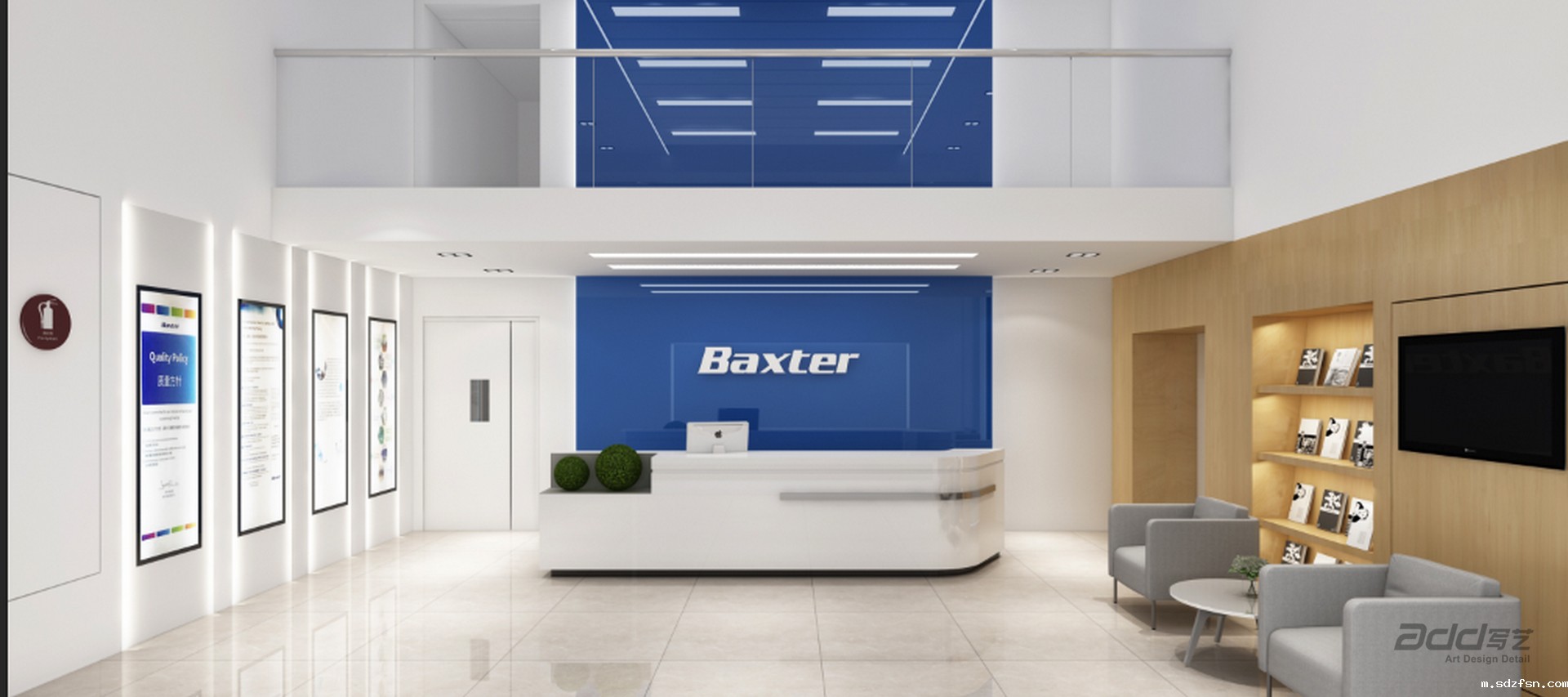 百特医疗办公空间设计-前厅-pc