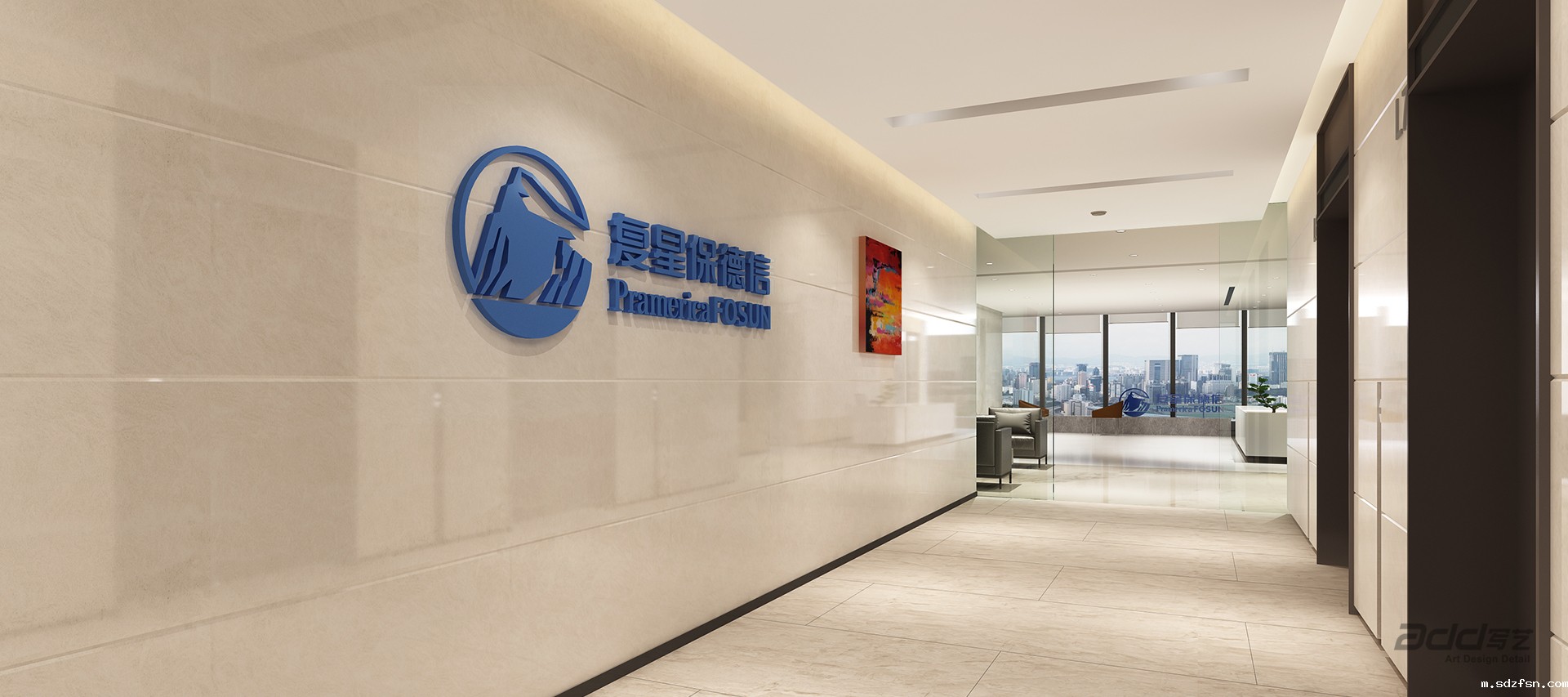 复星保德信办公室设计 logo墙-pc