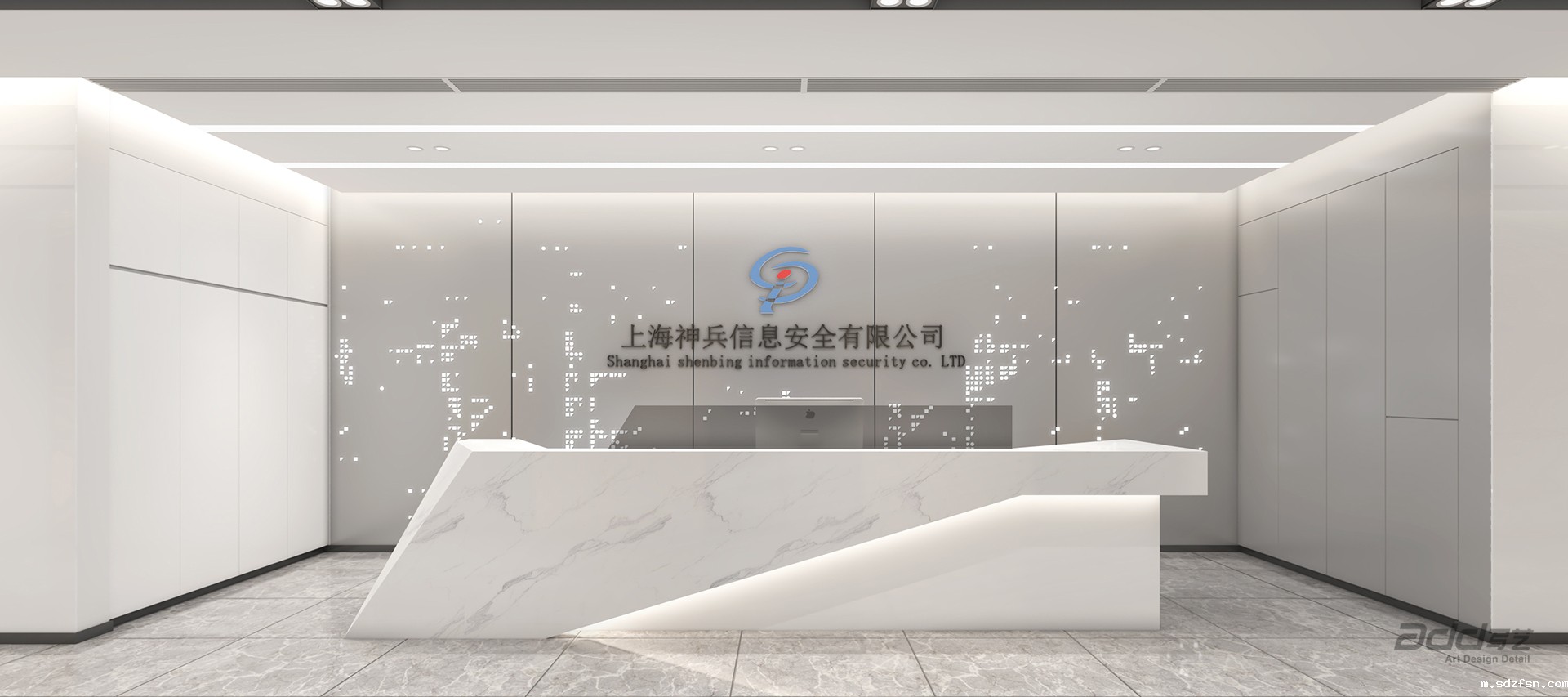 数字证书认证中心办公空间设计 前厅-pc