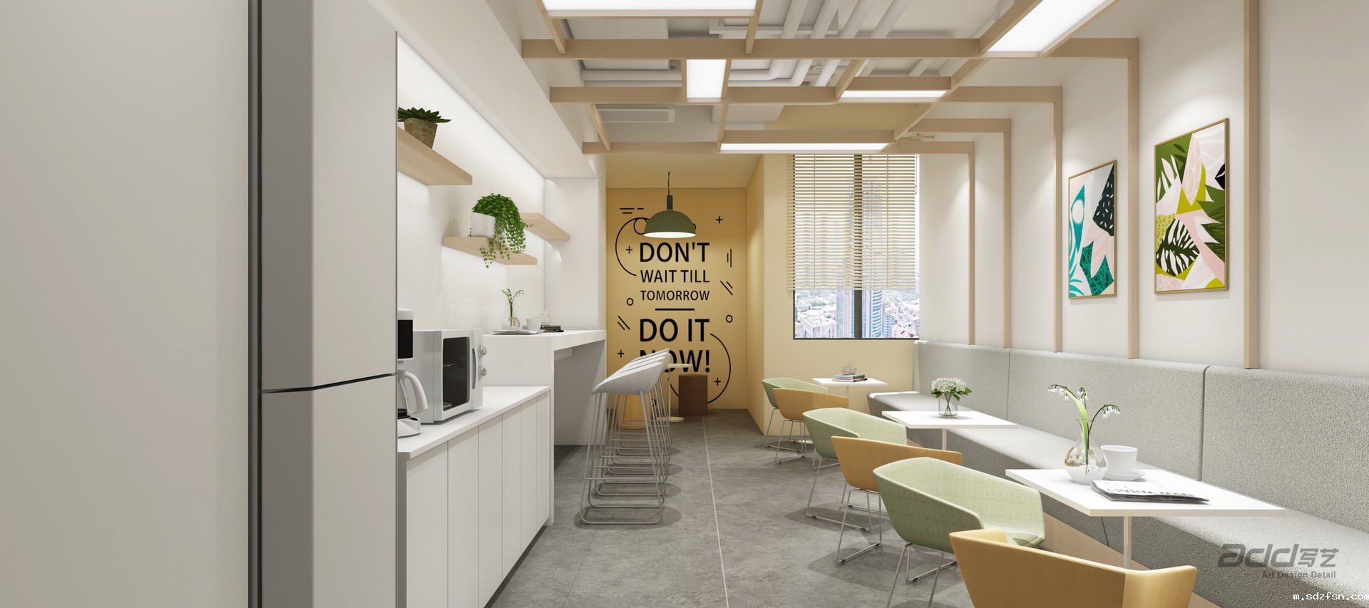 亿童文教办公楼设计效果图-茶水间2-pc