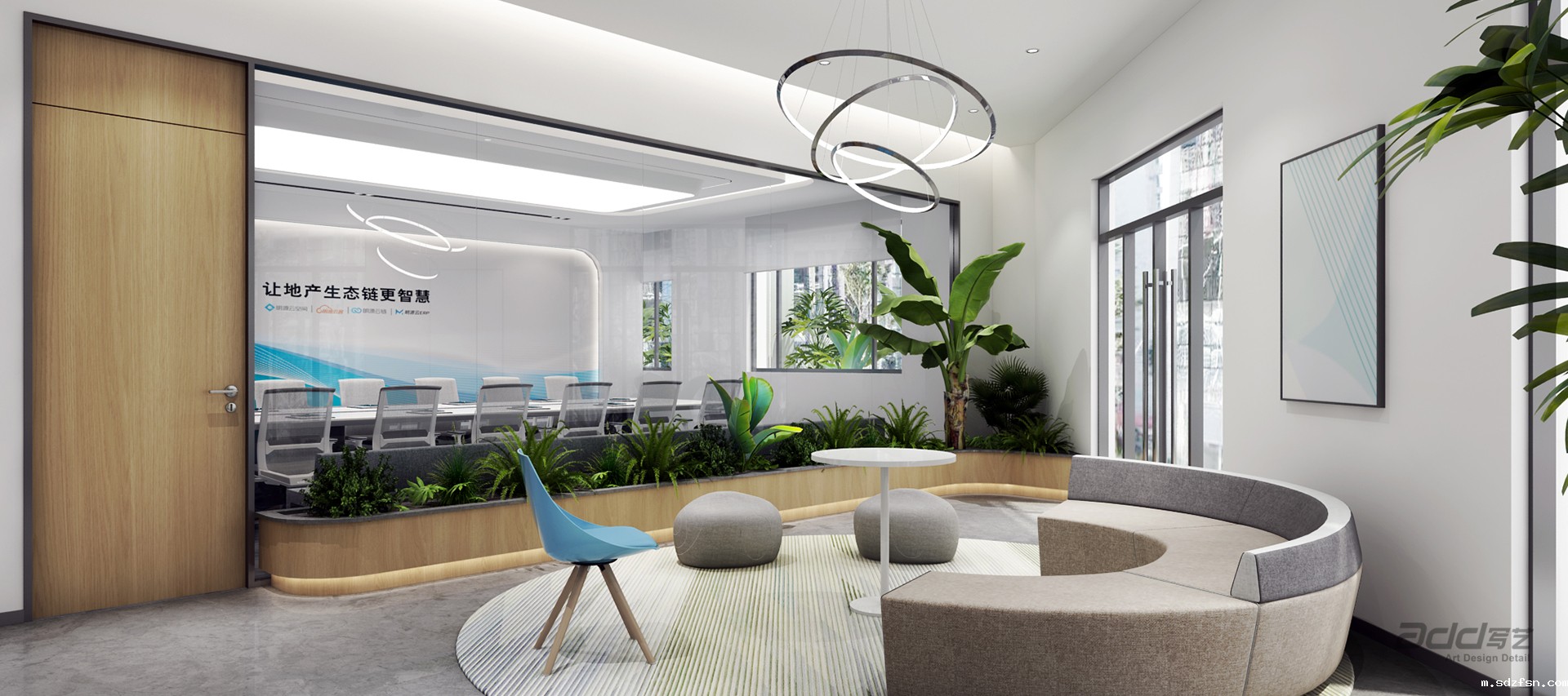 明源云办公楼设计装修 座谈区 -pc